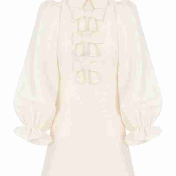 Coco Bow Front A-Line Mini Dress