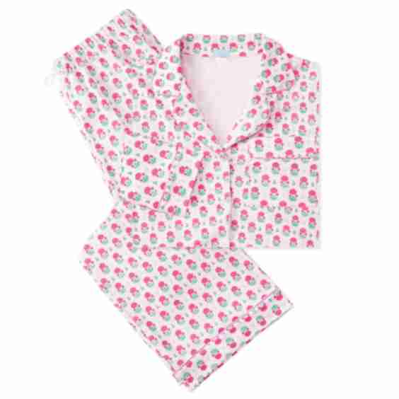 Button Front Long Pajama Set