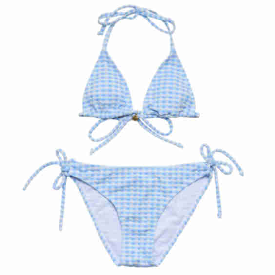 Seaside Gingham Triangle Two-Piece Swimsuit