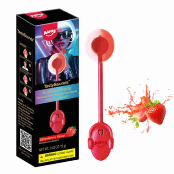 TastySounds Music Lollipop Strawberry Flavor