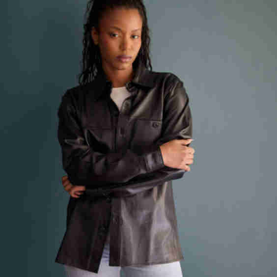 Manoj Unisex Napa Leather Shirt Jacket