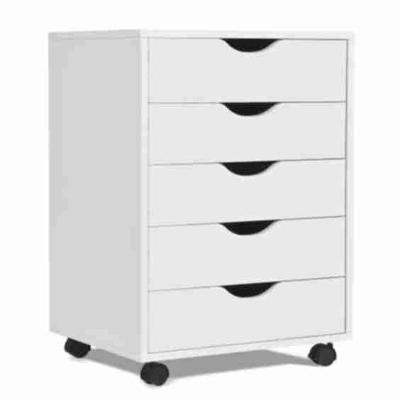 Versatile MDF Filing Cabinet with 5 Drawers for Office or Home