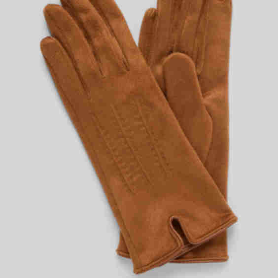 Slim Fit Gloves with Decorative Stitching