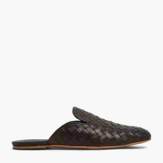 Leather Woven Slippers