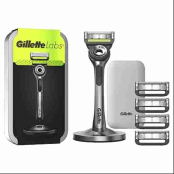 Exfoliating Razor With Magnetic Stand Travel Case and Blades Refill