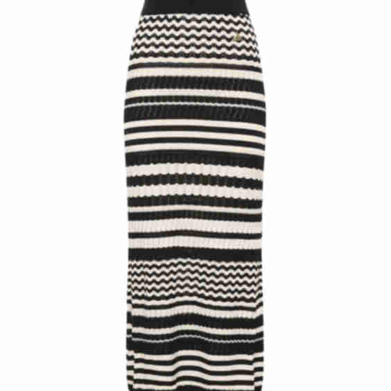 Zigzag Striped Knitted Skirt