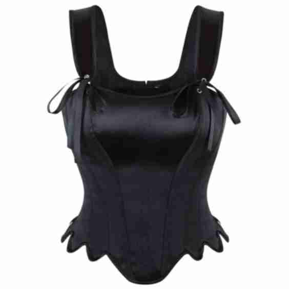 Palace Style Petal Hem Fishbone Suspender Corset