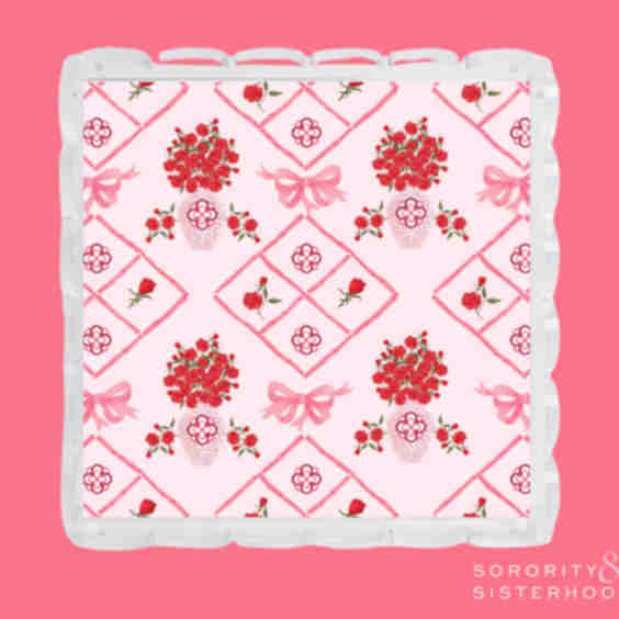 Alpha Omicron Pi Acrylic Scalloped Tray