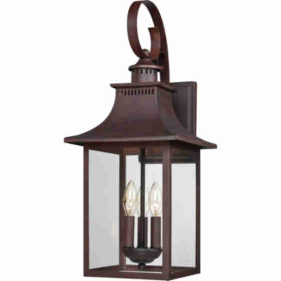  Chancellor 3 Light 23-1/2" High Outdoor Wall Sconce with Clear Glass Shade