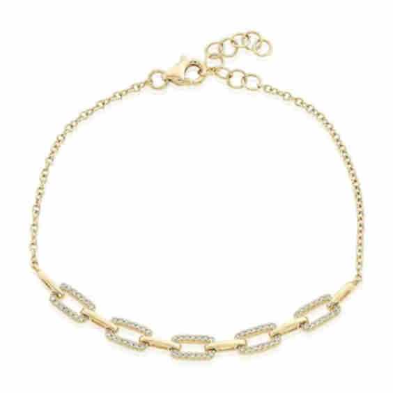 0.19 CTW Diamond Link Chain Bracelet
