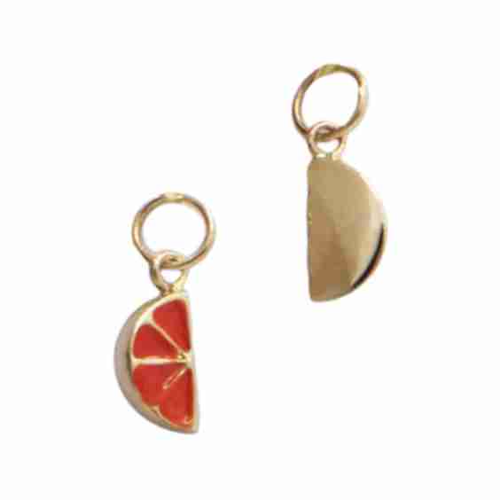 4x7mm 14K Gold Grapefruit Charm