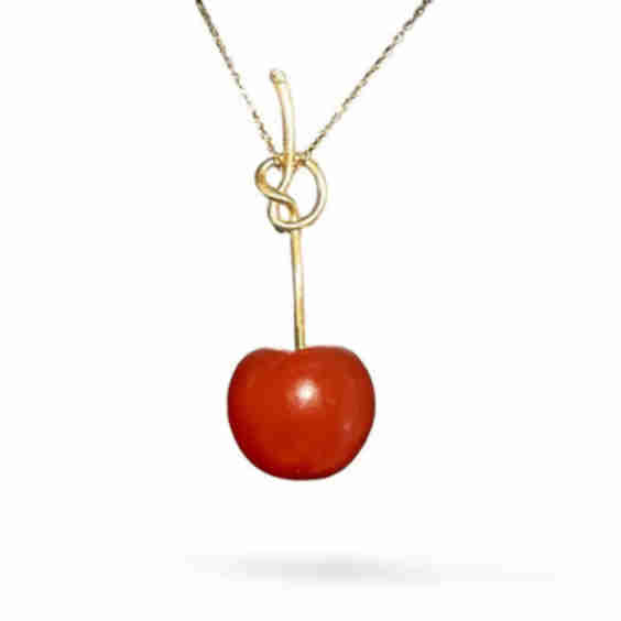 Carnelian Knotted Cherry Necklace