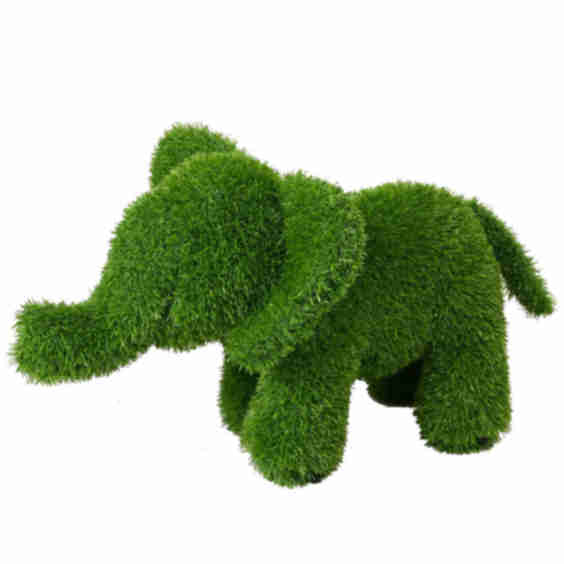 Standing Elephant Turf Topiary - 24''