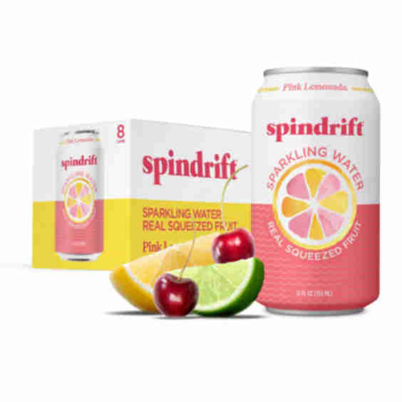 Spindrift Pink Lemonade Sparkling Water 8pk 12 fl oz Cans