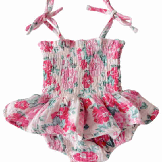 Muslin Smocked Bubble with Skirt