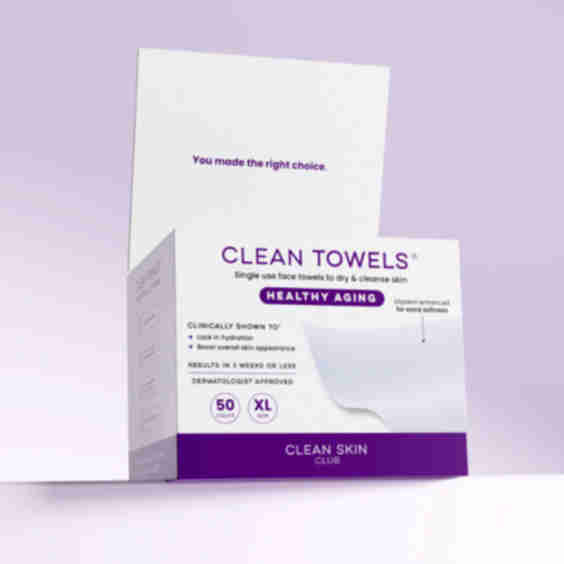 Clean Towels Healthy Aging Disposable Face Towels 50ct