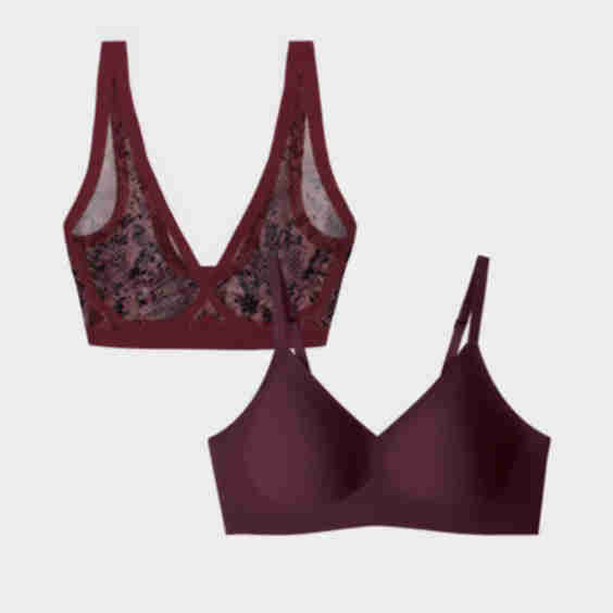 Bordeaux Bralette and Merlot Relief Bra Bundle