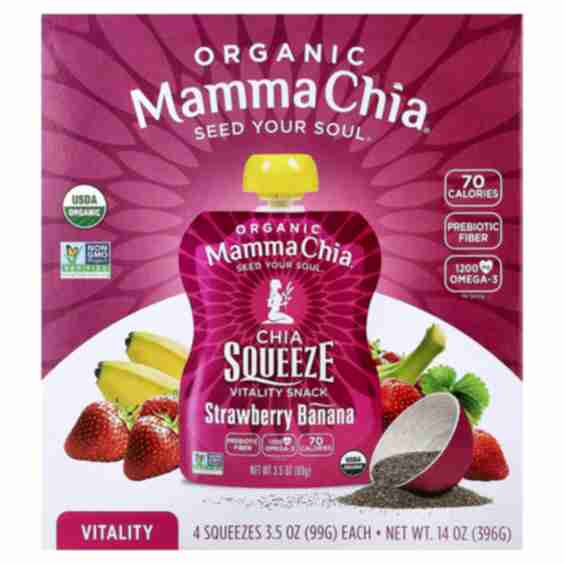 Strawberry Banana Organic Chia Squeeze