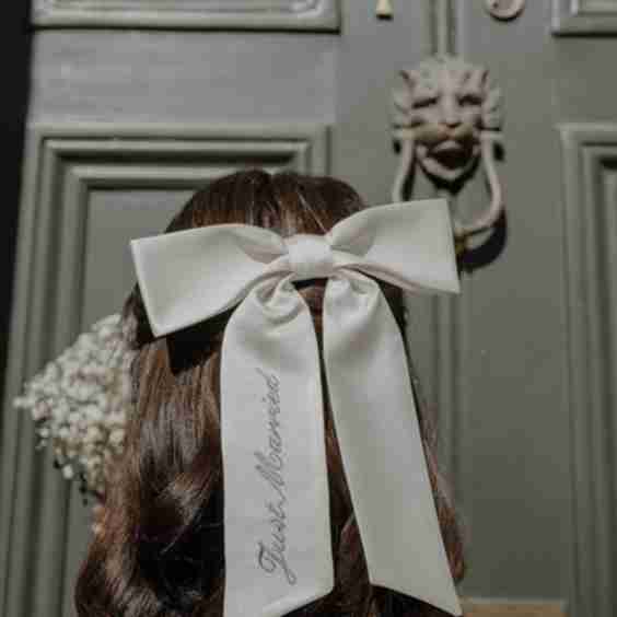 Classic Bridal Silk Hair Bow