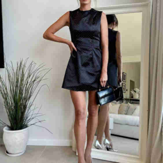 Hotfix Satin Mini Dress