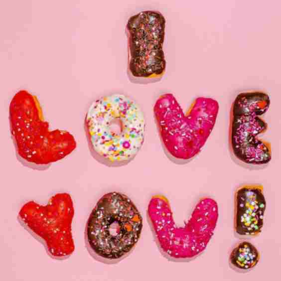 "I Love You" Donuts