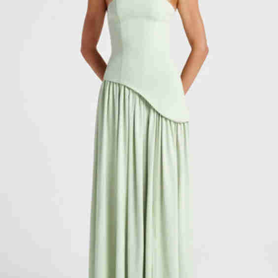 Elegant Off Shopulder Chiffon Pleated Hem Scarf Slit Maxi Dress