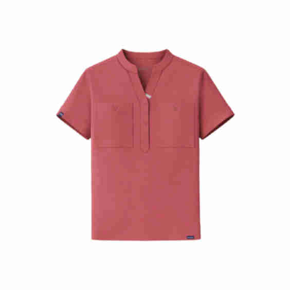 Fysel Fiji‎ ‎banded Collar Scrub Top 