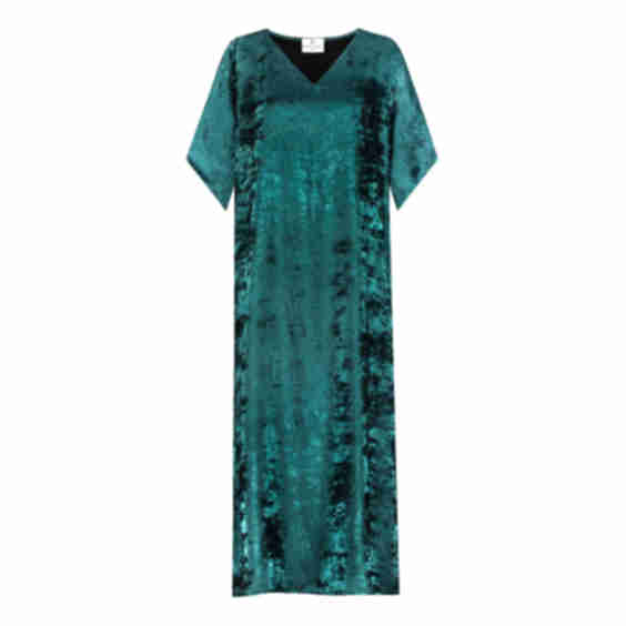 Shadow of Sequin Shimmer Long Kaftan Dress