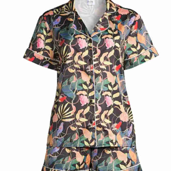 Sunset Ocean Dip Printed Shorts Pajama Set