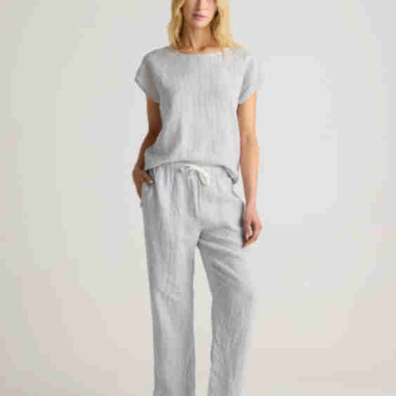 100% European Linen Pajama Set