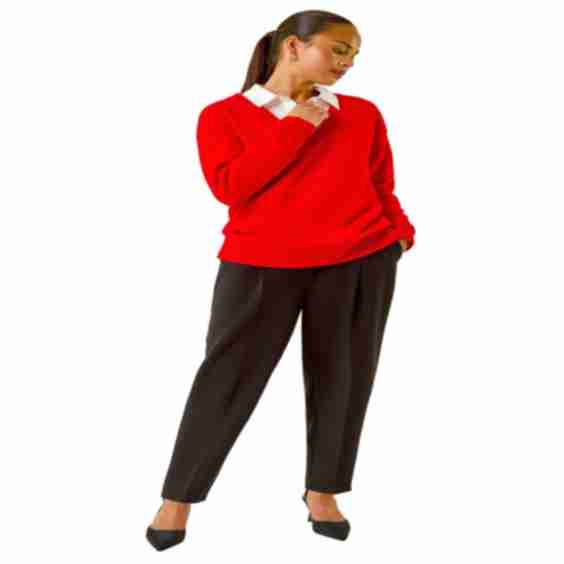 Petite V Neck Knit Jumper