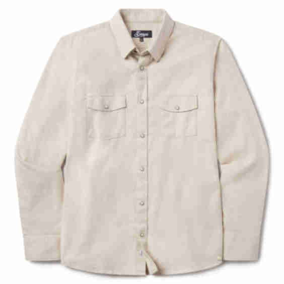 Rambler Heathered Pearl Snap Long Sleeve Shirt