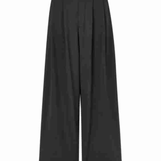 Straight Leg Pleated Trousers