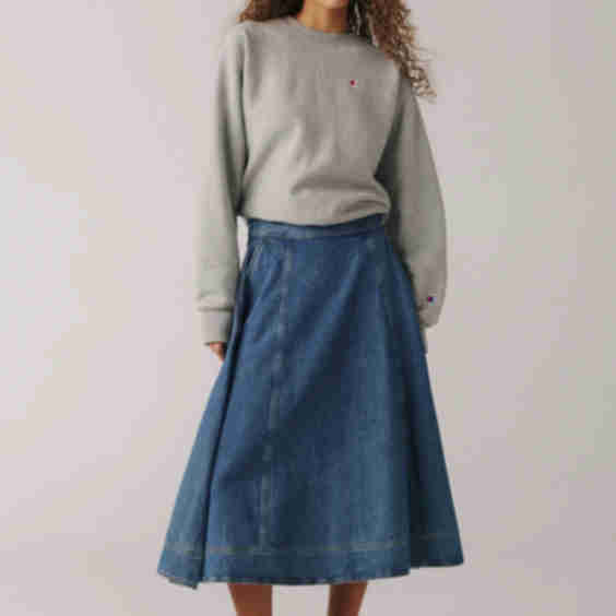 Los - Denim Midi Skirt