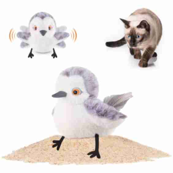 Rechargeable Flapping Bird Sandpiper Cat Toy 