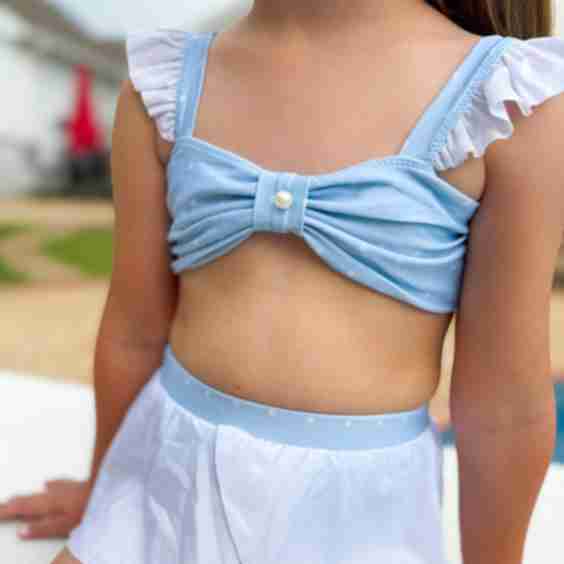 Girls Glass Slipper Two-Piece Swimsuit