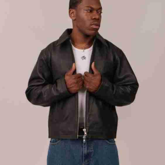 Pebbled Leather Jacket