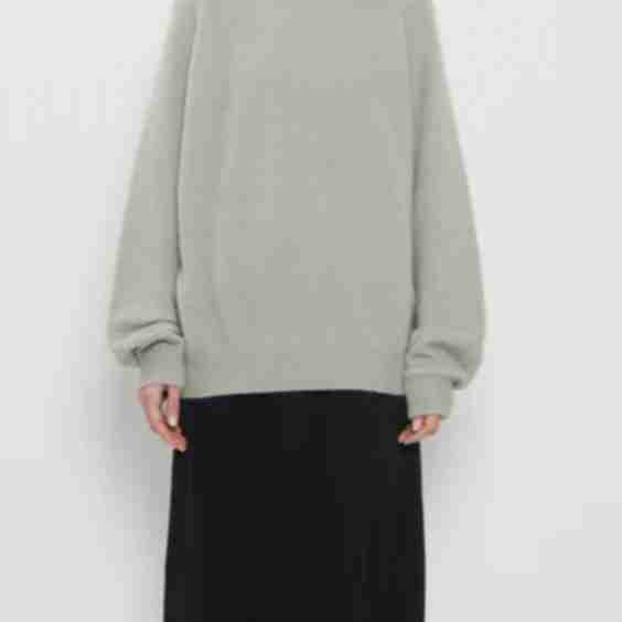Bf R Neck Cashmere Silk Sweater 