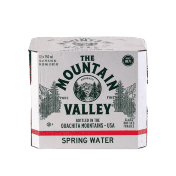 750 mL Glass Spring Water - 12 Pack