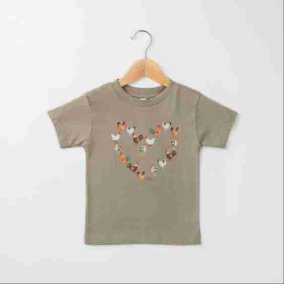 Chicken Heart Toddler Youth Tee