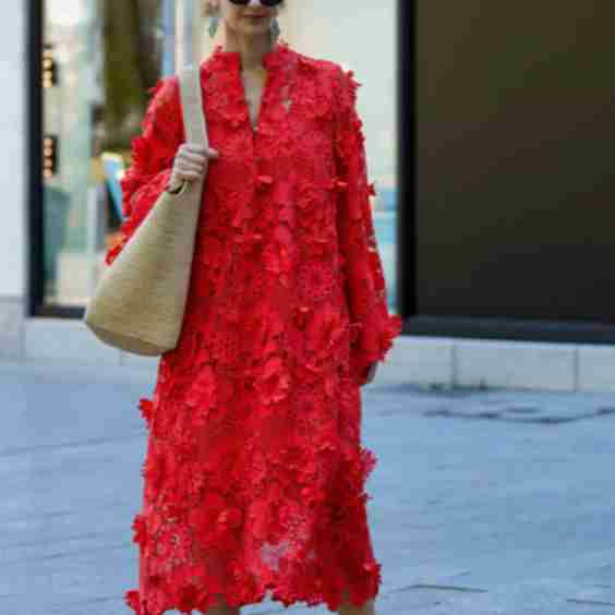 Dress Estelle Lace Red