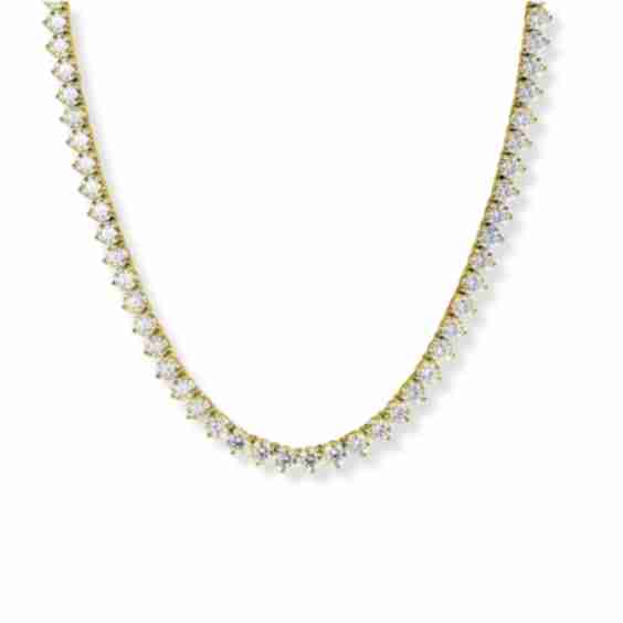 3-Prong Tennis Necklace