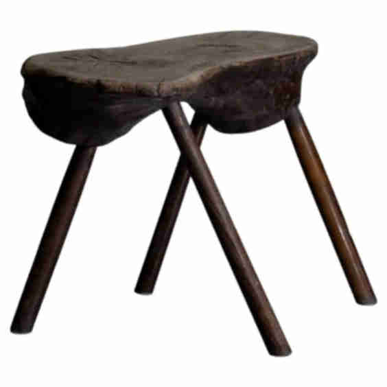 Spanish Antique Primitive Wooden Side Table, Spain, 1880s (Pre-Owned)