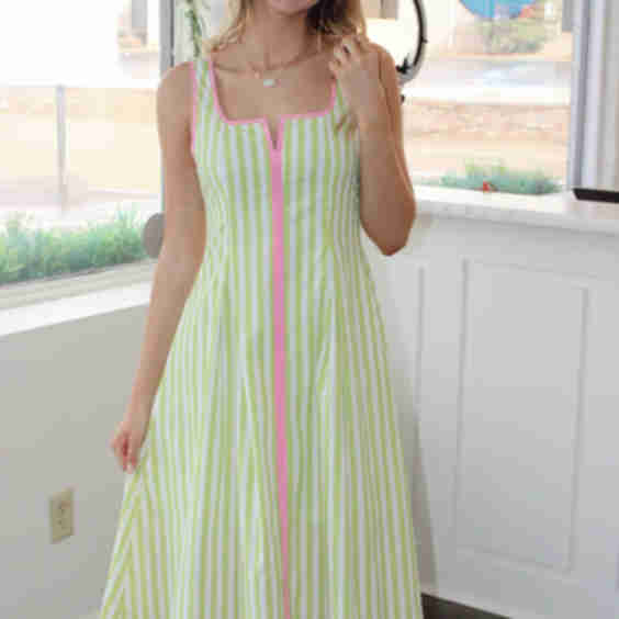 Caroline Striped Maxi Dress