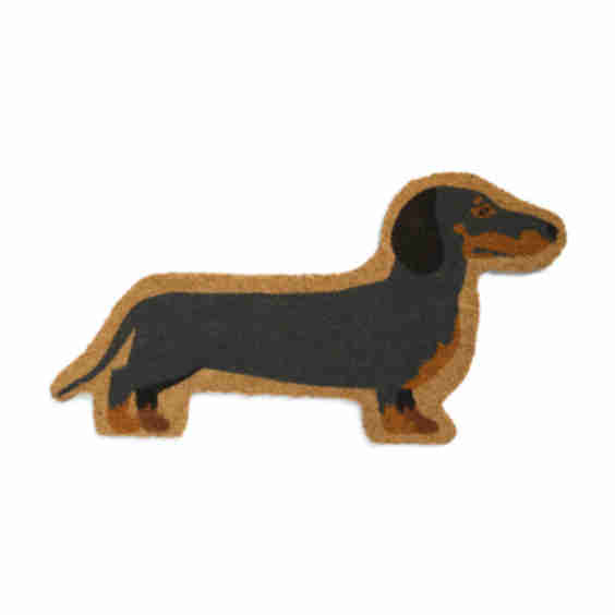 Coir Dachshund Shaped Doormat