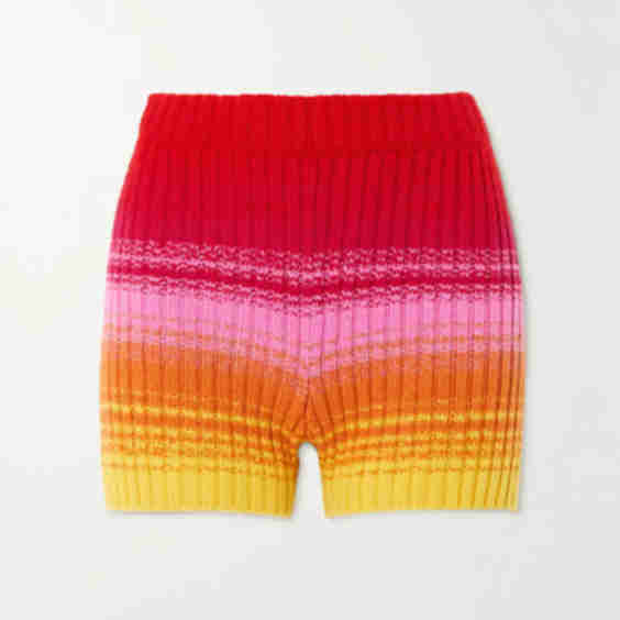 Morphe Striped Ribbed Cashmere Shorts