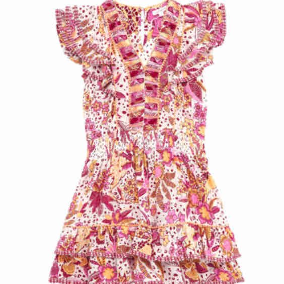 Little Girl's & Girl's Camila Floral Ruffle-Trimmed Minidress