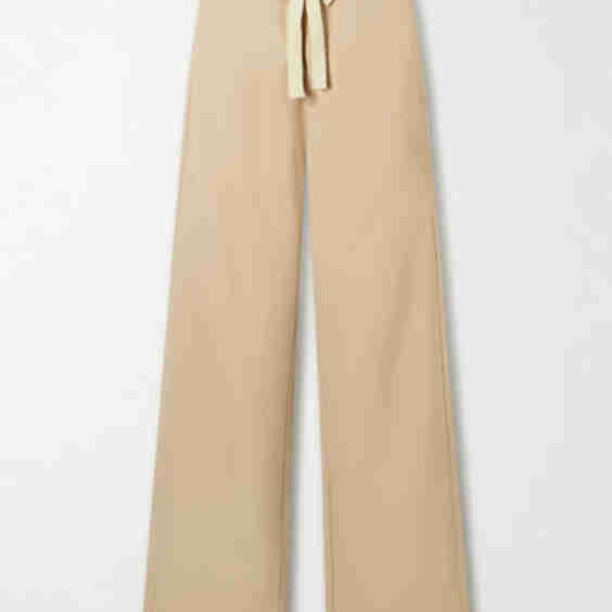 Twill Wide-Leg Pants