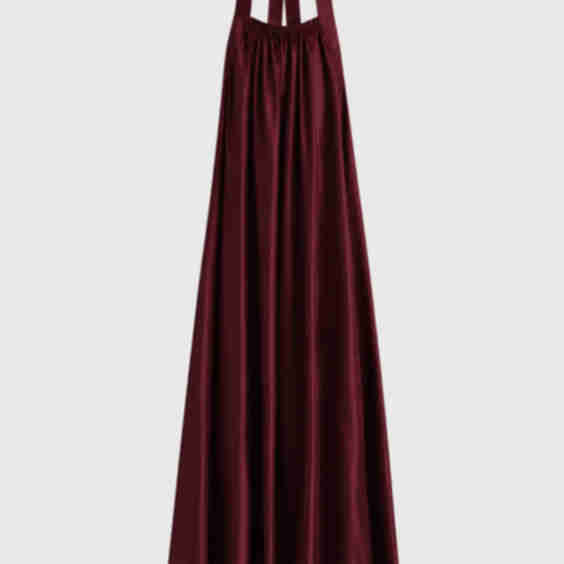 Marfa Silk Halter Maxi Dress