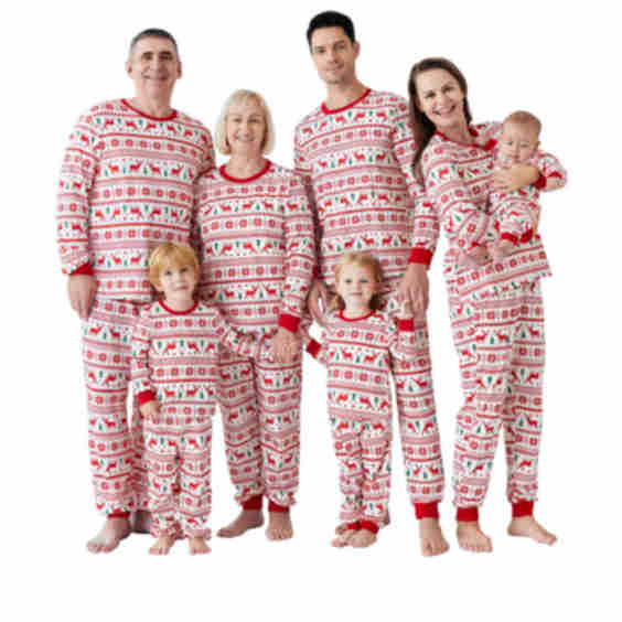 Christmas Family Matching Pajamas Sets Long-sleeve Allover